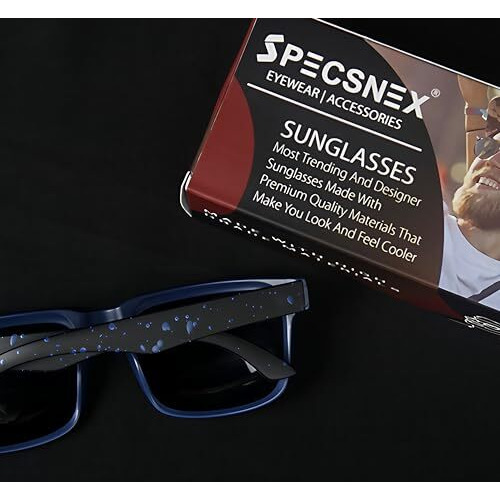 Specsnex Nexgen Rubber Coated Goggles For Men | Polarized Sunglasses | Uv Protected Driving, Riding, Stylish, Anti Glare Glasses (Nex-Cpdtbl | Blue)