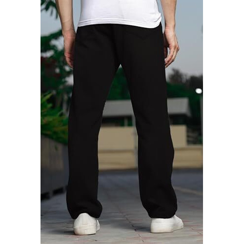 Kargeens Straight Cotton Baggy Jeans Pants For Men Stylish (K9009_Black_32) | Rise Style Mid Rise