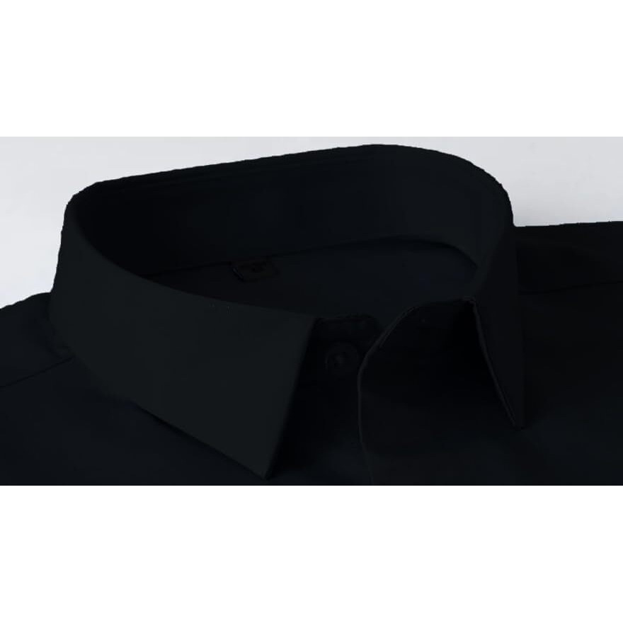 Men's Solid Regular Fit Full-Shirt-Black-L