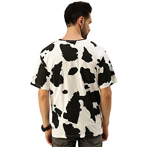 Veirdo Pure Cotton Oversized & Baggy Fit Black Color Round Neck Half Sleeve T-Shirt With Stylish & Aesthetic Back Graphic Print And Front Pocket Print For Men & Boys.