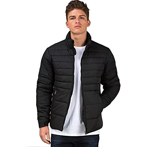 Ben Martin Men's Solid Bomber Jacket (Bm-Jkt-Fs-18012-40, Black-Large, Nylon)