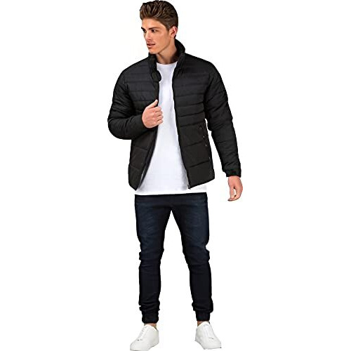 Ben Martin Men's Solid Bomber Jacket (Bm-Jkt-Fs-18012-40, Black-Large, Nylon)