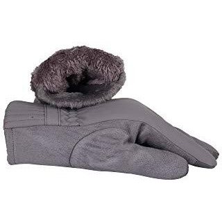 Fabseasons Unisex Fleece Winter Gloves (Grey)