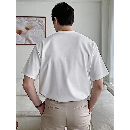Leriya Fashion Mens Poly Cotton T-Shirt Regular Fit Casual (Lf-Mt-1074_White_L)