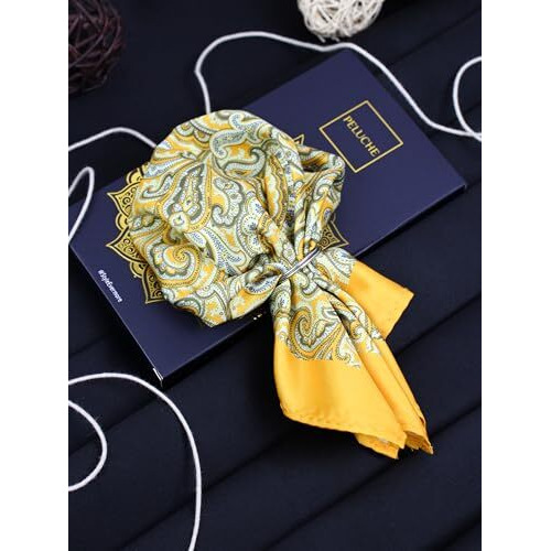 Peluche Paisley Print Flow Pocket Square For Men