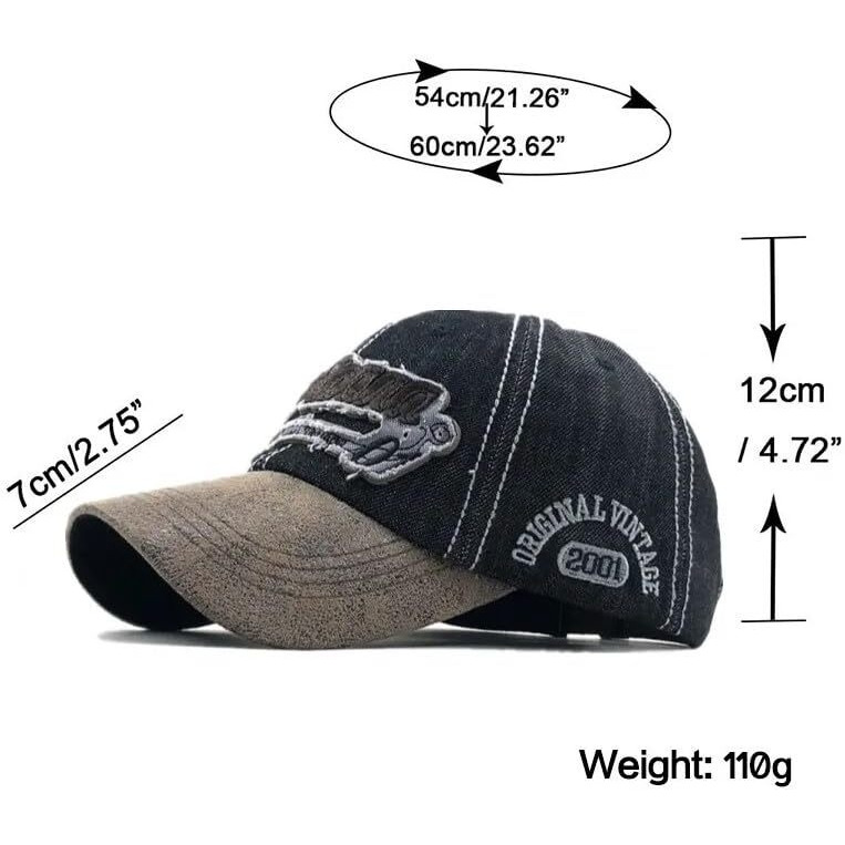 Handcuffs Denim Stylish Cap For Men Women Baseball Caps Adjustable Free Size Hats | Gym Accessories | Sun Protective Hat (Navy)