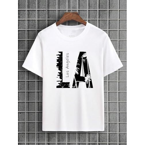 Lymio Men T-Shirt || T-Shirt For Men || Printed T Shirt || T-Shirt (T-La-1-5) (M, White)