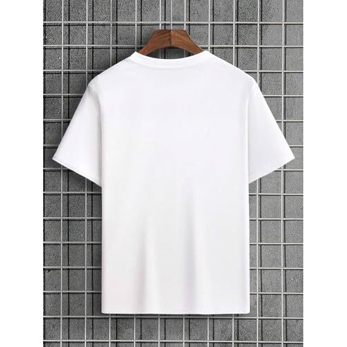 Lymio Men T-Shirt || T-Shirt For Men || Printed T Shirt || T-Shirt (T-La-1-5) (M, White)