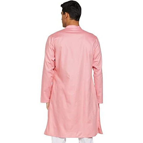 Amazon Brand - Symbol Cotton Regular Men's Kurtas (Sy-A22-Mna-Etk-11_Pink_L)