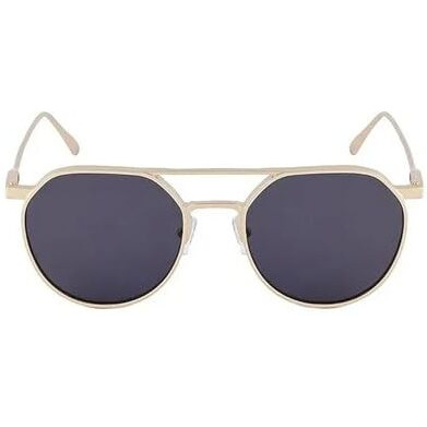 Dervin Uv Protected Round Sunglasses For Men And Women (Gold-Black)