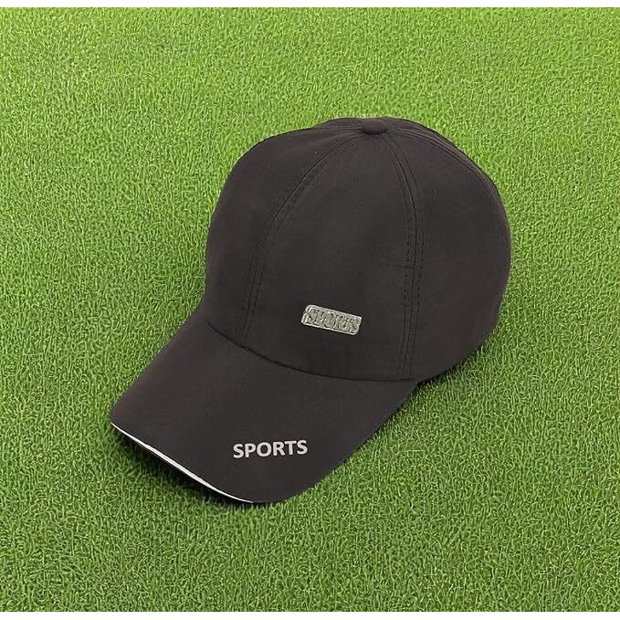 Drunken Soft Cotton Adjustable Unisex Cap For Men & Women | Stylish Freesize Summer Baseball, Sports, Cricket, Gym, Dance Cap | Branded Comfortable Head Hat With Strap | Black All Sports Topi