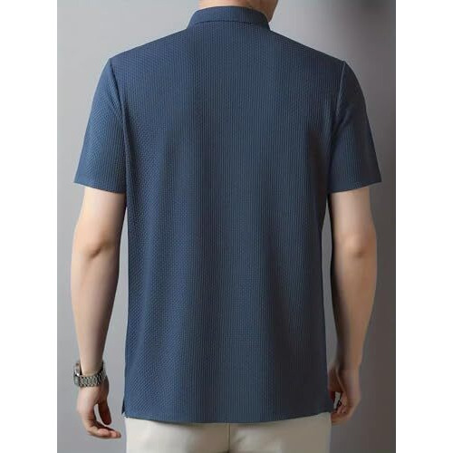 Poshax Men's Polyester Regular Fit T Shirt (T-33-Blue-2Xl_Blue