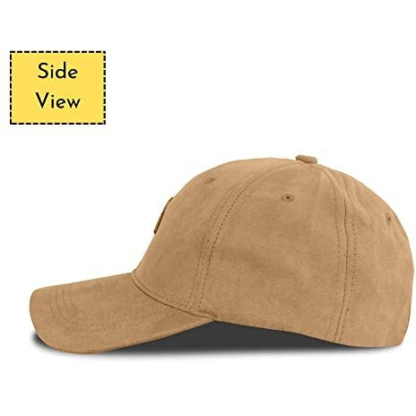 Aavjo Unisex Faux Suede Baseball Adjustable Cap For Men Women (Mustard Yellow)