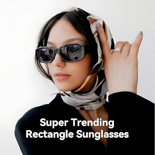 Roshfort Vintage Rectangle Sunglasses For Men Women Trendy Squarefashion Vintage Glasses With Narrow Square Frame Uv400 Protection (Black, E-2)