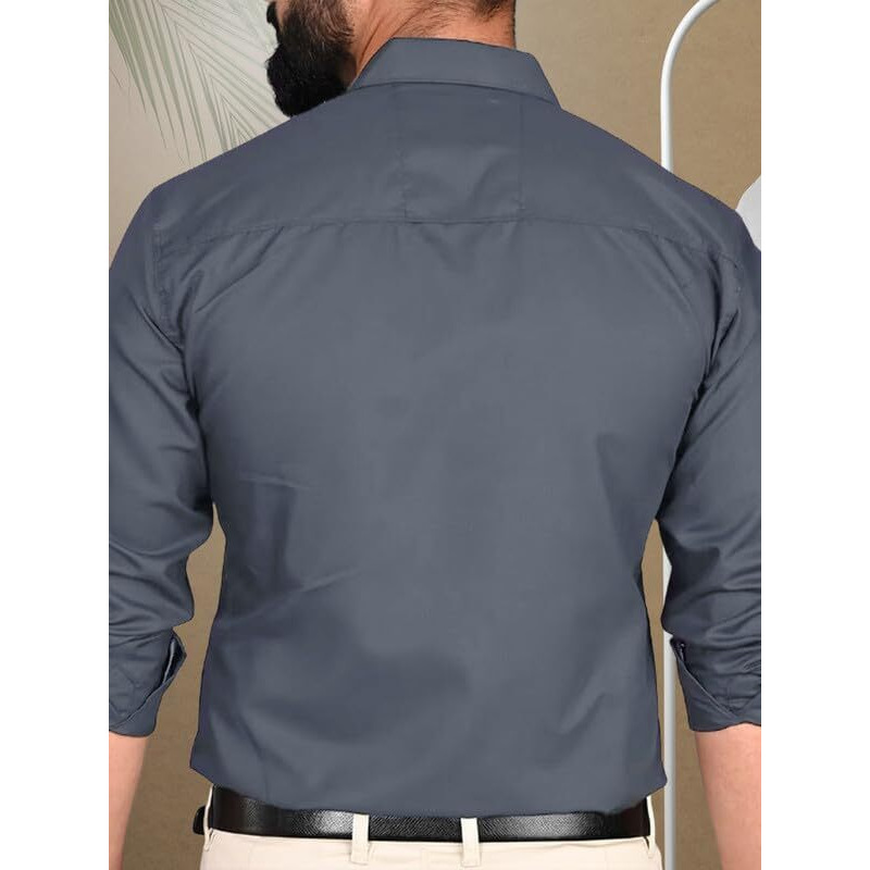 Pinkmint Casual Cotton Long Sleeve Shirt For Men Formal Wear Regular Wear