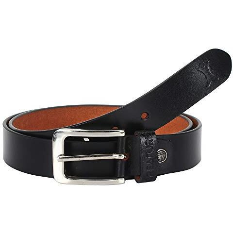 Creature Formal/Casual Black Color Genuine Leather Belts For Men (Length- 46 Inches||35Mm||Bl-037)