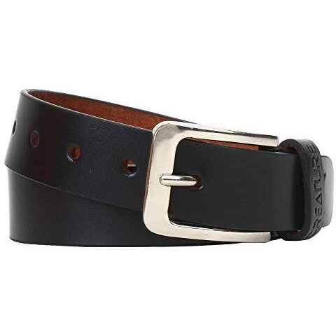 Creature Formal/Casual Black Color Genuine Leather Belts For Men (Length- 46 Inches||35Mm||Bl-037)