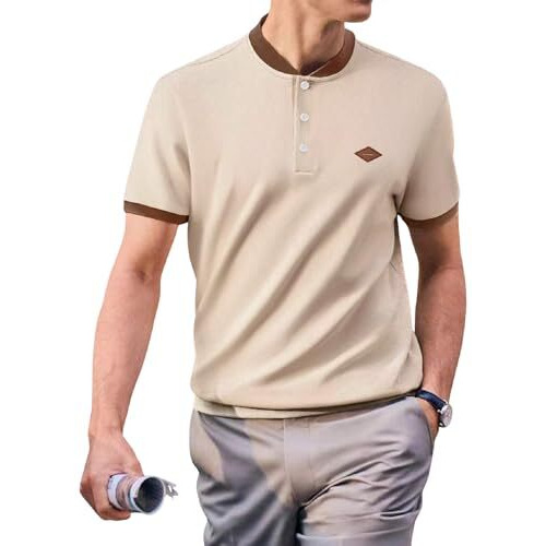 Lymio Men T-Shirt || T-Shirt For Men || Polo T Shirt || T-Shirt (Polo-48-50) (In, Alpha, L, Regular, Beige)