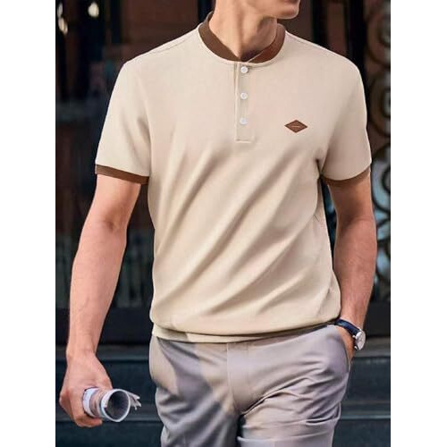 Lymio Men T-Shirt || T-Shirt For Men || Polo T Shirt || T-Shirt (Polo-48-50) (In, Alpha, L, Regular, Beige)