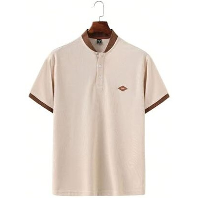 Lymio Men T-Shirt || T-Shirt For Men || Polo T Shirt || T-Shirt (Polo-48-50) (In, Alpha, L, Regular, Beige)