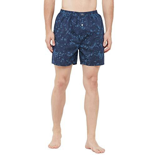 Urban Scottish Men's Cotton Printed Boxers Pack Of 2 Multicolour Large