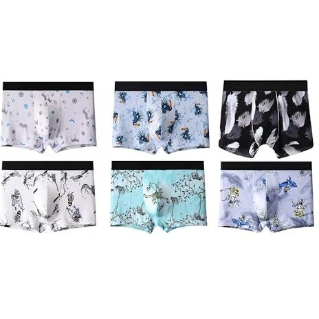 Dhruva Sales Printed Cotton Extra-Thin Ice Silk Elasticity Best Fitting Boxer Brief Shorts Pants/Underwear For Men (Pack Of 4 (M), Innerwear For Men, Underwear Combo, Briefs For Mens Multicolour