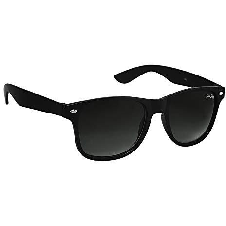 Silver Kartz Men's Women's Unisex Non Polarized Uv Protected Black Brown Plastic Square Sunglass Pack Of 2