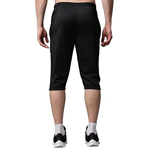Mack Jonney Dryfit Lycra Solid Multicolor 3/4Th Capri For Men (Pack Of 3)-Dryfit_D13_Blk_Gry_L.Gry_03-S