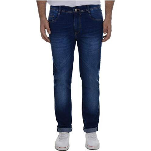 Ben Martin Men's Regular Fit Mid Rise Stylish Stretchable 38 Size Dark Blue Casusal Denim Jeans Pant, Jj3-9