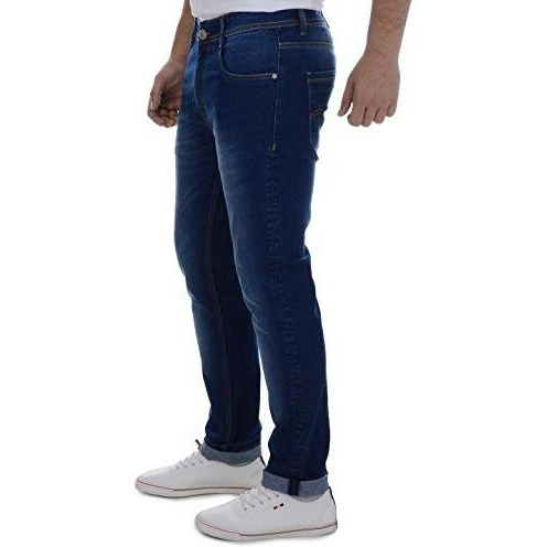 Ben Martin Men's Regular Fit Mid Rise Stylish Stretchable 38 Size Dark Blue Casusal Denim Jeans Pant, Jj3-9