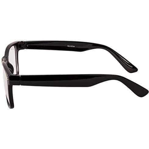 Nuvew Uv Protected Rectangular Unisex Sunglasses - (Clear Lens | Black Frame | Medium Size | Nw-82230-22)
