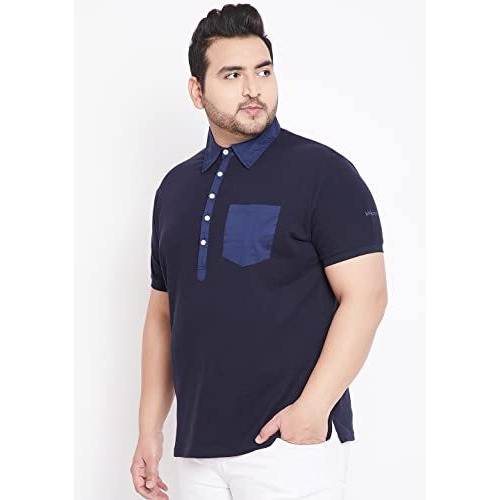 Bigbanana Men's Regular Fit Polo (Austin,Navy Blue,4Xl)