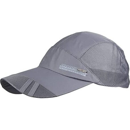 Isweven Printed Summer Breathable Mesh Baseball Cap Quick Drying Hats For Men Outdoor Light Weight Uv Protection Cap (Grey, 8001C)