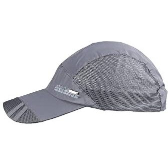 Isweven Printed Summer Breathable Mesh Baseball Cap Quick Drying Hats For Men Outdoor Light Weight Uv Protection Cap (Grey, 8001C)