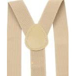 Accery Adjustable Elastic Y Back Style Suspenders For Men And Women (Beige)