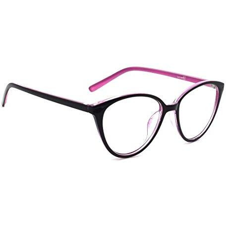 Peter Jones Cateye Blue Light Blocking Reading Glasses For Women | Computer Readers Uv Protection Lenses (Ag128, Size Medium)