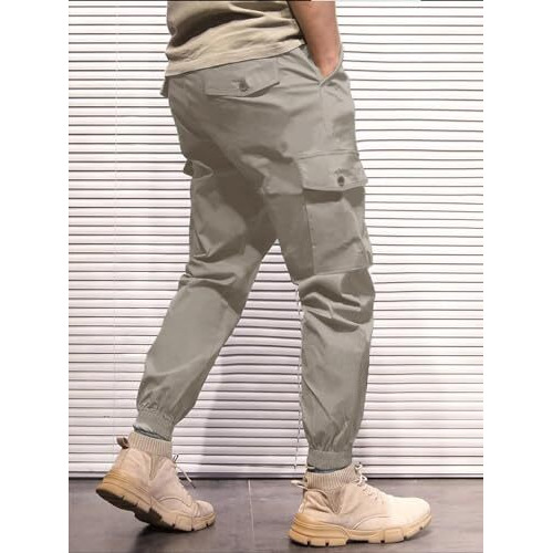 Tagas Men's Loose Casual Pants (Mc-2-Xx-Light Light Grey_32) | Rise Style Mid Rise
