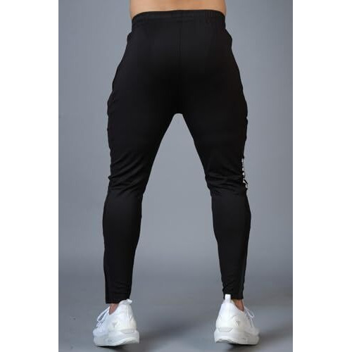 Fuaark Sports And Gym Hybrid Slim Track Pants For Men Black