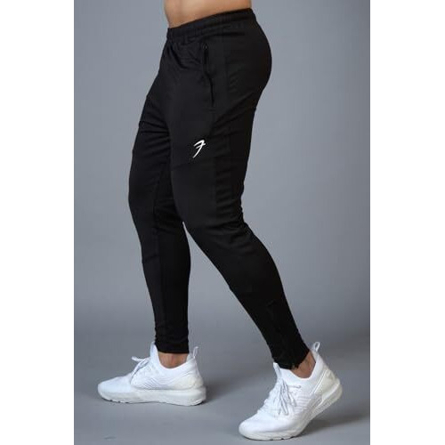 Fuaark Sports And Gym Hybrid Slim Track Pants For Men Black