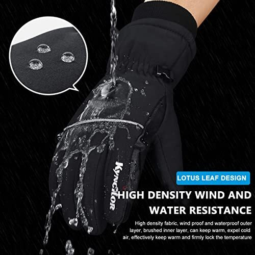 Gustave Professional Winter Gloves For Skiing, Warm Riding Gloves Touch Screen Finger Anti-Slip Design, Ski Gloves, Bike Gloves Windproof Waterproof Riding Gloves For Men(L)