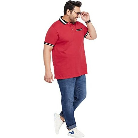 Bigbanana Men's Regular Fit Polo (Evero,Red,3Xl)