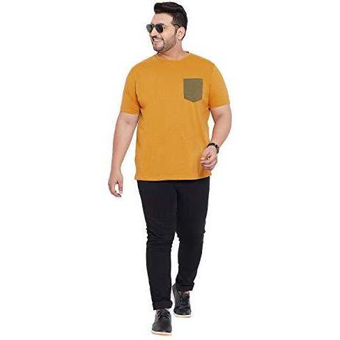 Bigbanana Men's Round Neck T-Shirt (Carlisle,Orange,6Xl)