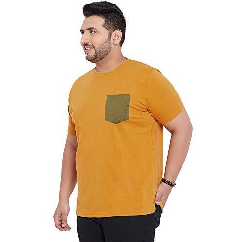 Bigbanana Men's Round Neck T-Shirt (Carlisle,Orange,6Xl)