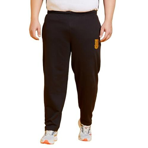 Bigbanana Men's Regular Fit Trackpants (Oxn-Black,Black,8Xl)