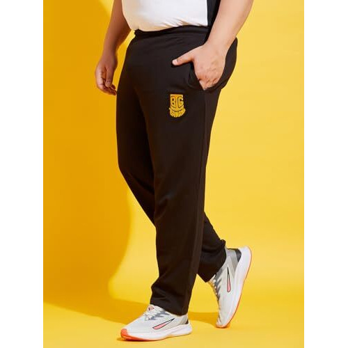 Bigbanana Men's Regular Fit Trackpants (Oxn-Black,Black,8Xl)