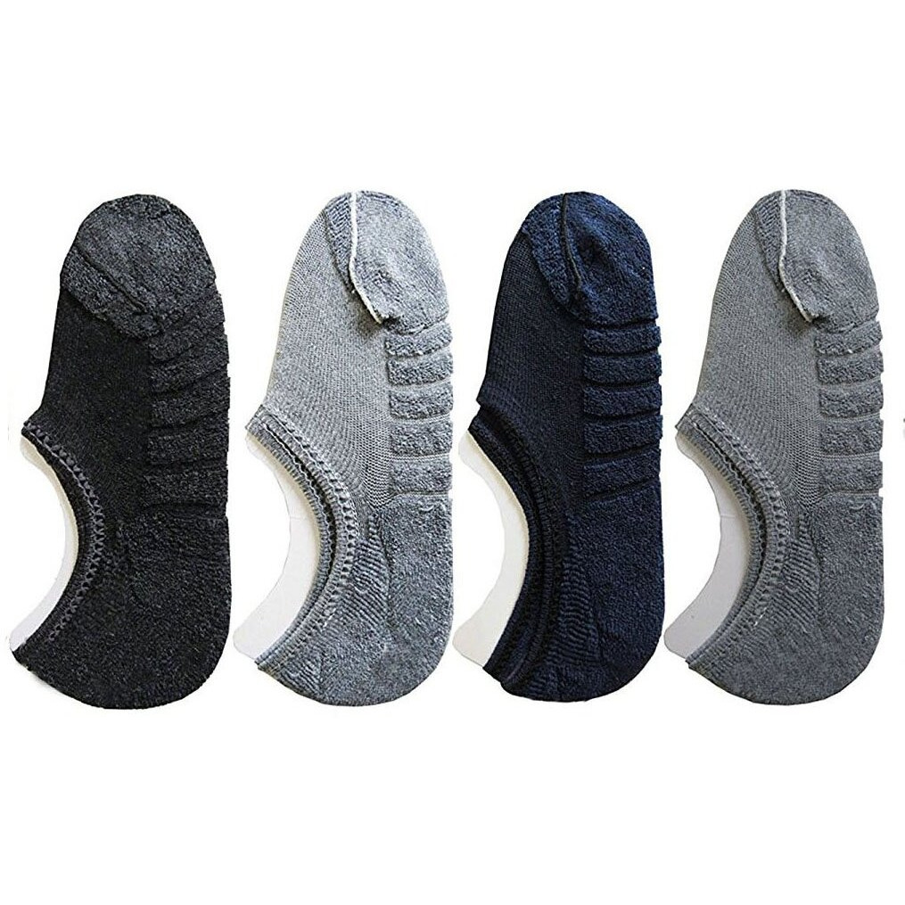 Me Stores 100% Terry Cotton Loafer Socks,Ankle Socks For Men (Pack Of 4 Pair)