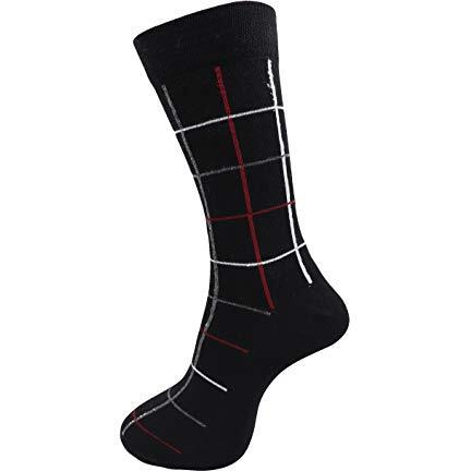Rc. Royal Class Men's Calf Length Formal Multicolored Cotton Socks (Pack Of 5 Pairs)