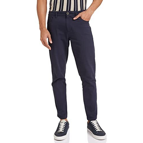 Amazon Brand - Symbol Men's Slim Casual Trousers (Aw-Sy-Mct-1173_Navy_34)