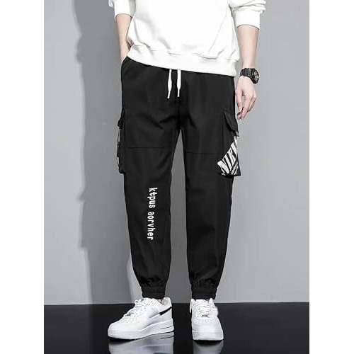 Lymio Loose Men Cargo (Cargo-80-Black-M_Black