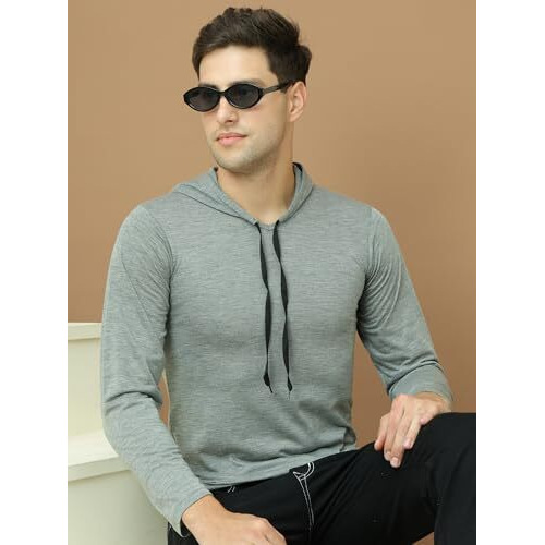 Vimal Jonney Regular Fit Grey Men Fullsleeve Tshirts (Pack Of 1)-Vimal640386